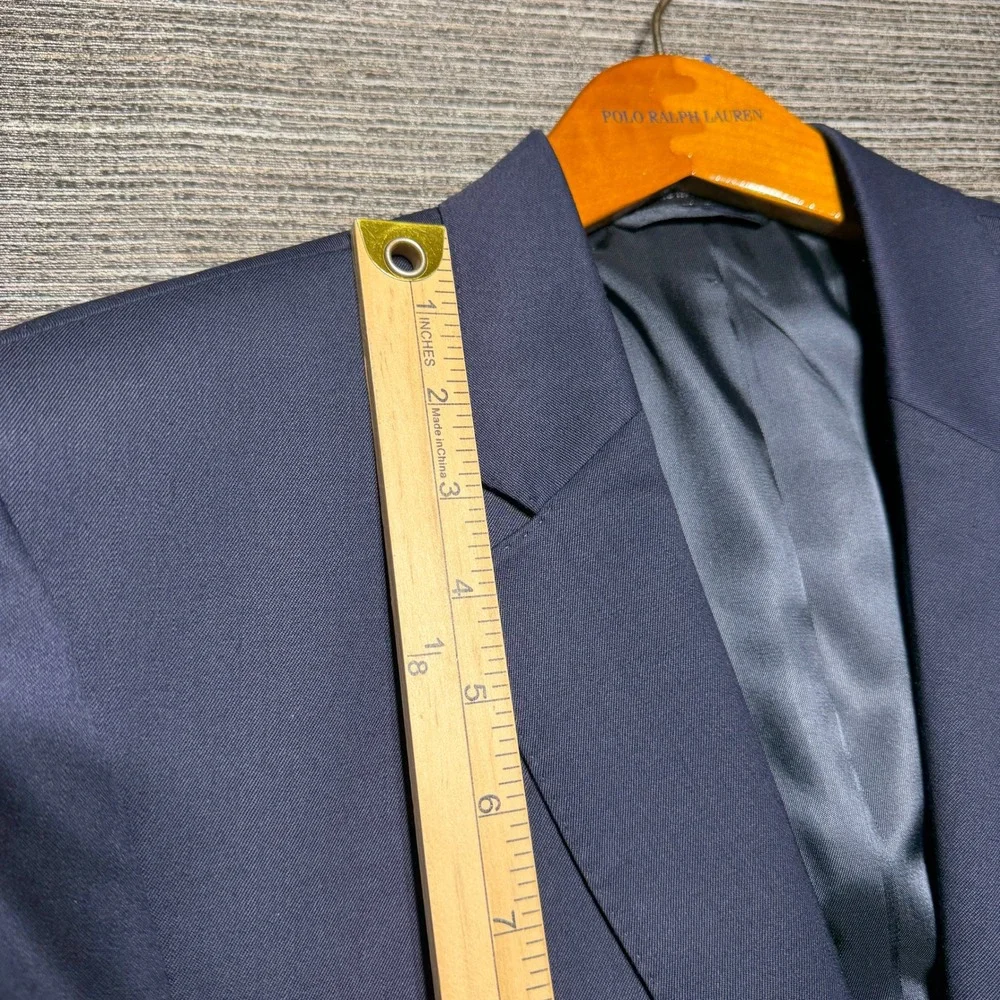 Lauren Ralph Lauren Blazer Men 39S Navy Blue Slim Fit 100% Wool 2-Button Jacket